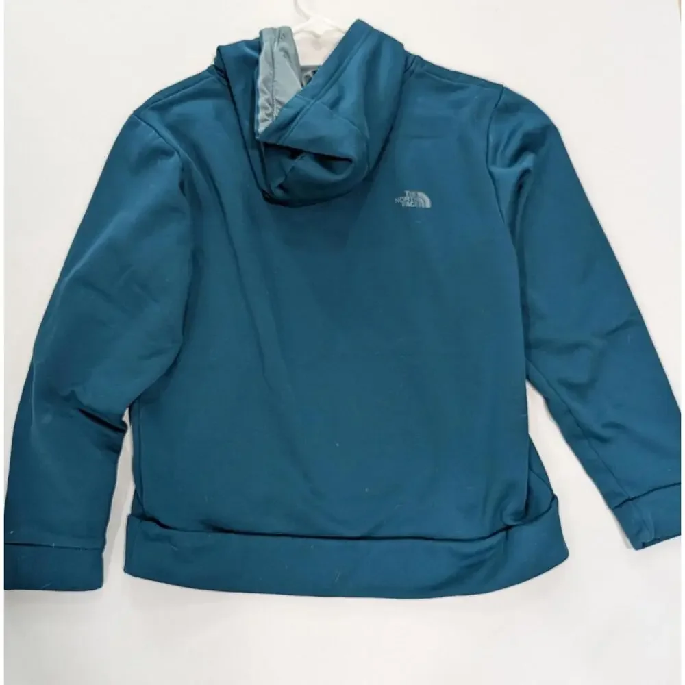 Mens The North Face Blue Green‎ Long Sleeve Hooded Sweatshirt Hoodie Size Medium